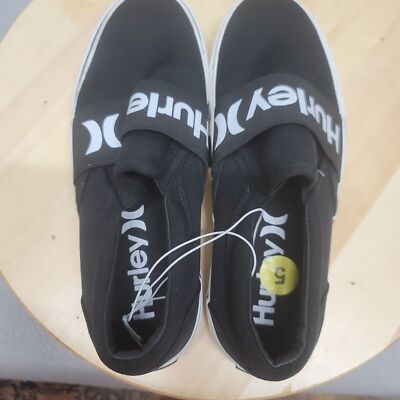 Hurley Mens Sammy Black Round Toe Low Top Slip On Loafers  display picture 1