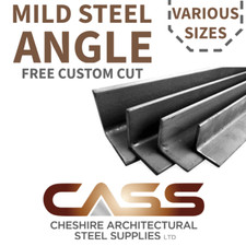 MILD STEEL ANGLE  - VARIOUS LENGTH / WIDTH / DEPTH - FREE CUSTOM CUT