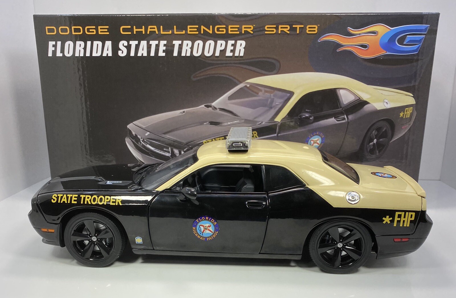 GMP/GUYCAST 1/18 Scale Dodge Challenger SRT8”Florida State Trooper “Limited  | eBay