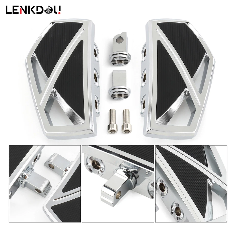 Chrome Floorboards Foot Pegs Pedal For Indian Chief Victory Cross Roads Hammer - Image 3 of 4