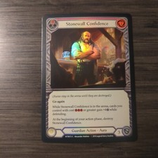 Flesh and Blood FAB Stonewall Confidence (Red) Near Mint Rainbow Foil Alpha