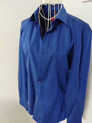  Hemd langarm Herren,in blau, Finshley & Harding Gr.M, Kragenweite 39,Slim Fit