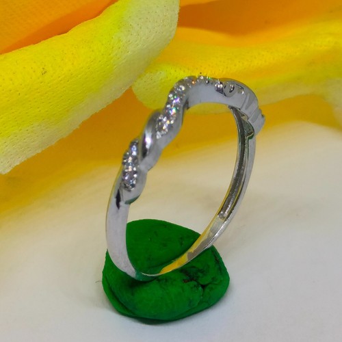 0.12CT Moissanita Cinta Envolvente Contorno Alianza 14K Blanco Chapado Plata - Imagen 11 de 11