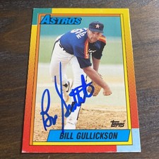 Bill Gullickson Signed Autographed 1990 Topps Tiffany Traded #34T Houston Astros