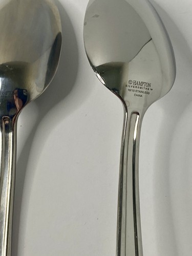 Hampton Silversmiths CENTRAL 8" Oval Place Soup Spoons 18/10 Stainless Lot 8 #2 - Picture 6 of 7