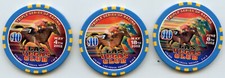  10 Las Vegas Club Racing Set of 3 LE Chips Downtown Las Vegas 2002 Obsolete
