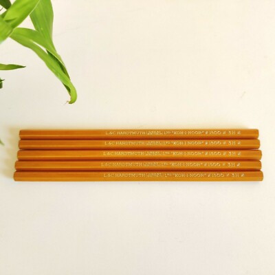 1940s Vintage L C Hardtmuth Ltd Kohinoor 1500 3H 5 Pencil Set Great Britain W677