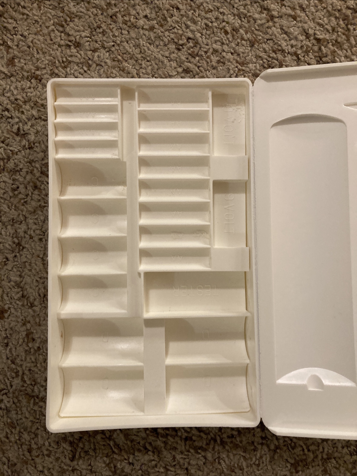 Vintage Energizer Battery Organizer Plastic Case w/ Removable Tray