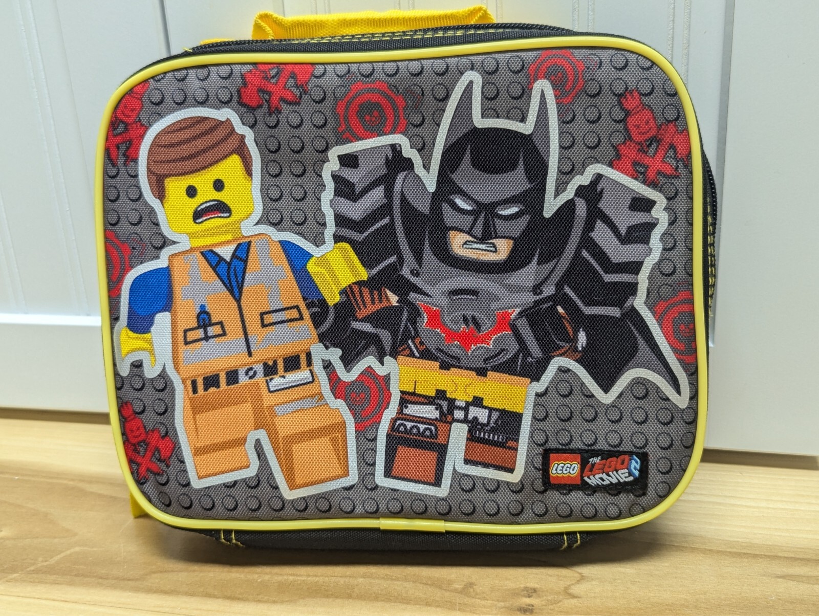 Kids Lego Movie 2 Batman Zippered Insulated Lunch Bag Box Tote School 