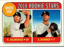 2018 Topps Heritage #173 White Sox 2018 Rookie Stars (Nicky Delmonico / Bummer)