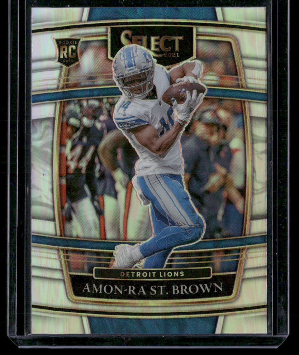 2021 Panini Select #73 Amon-Ra St. Brown Silver Prizm RC