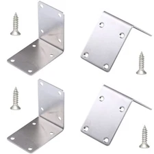 Stainless Steel Angle Bracket 90 Degree Heavy Duty Corner Brace 7×7×14cm 4PCS