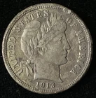 1913 Barber Dime, VF