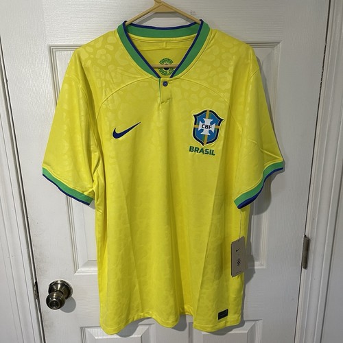 Nike Brazil 2022-2023 Yellow Home Soccer Jersey DN0680-742 Pick Your Size NEW - Picture 1 of 9