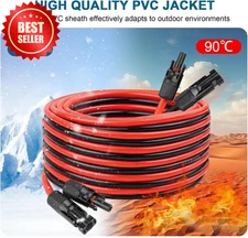 10 AWG Solar Extension Cable 25ft Tinned Copper Wire RV Boat Panel US