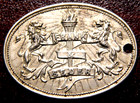 VINTAGE PHILA CHARGE COIN ALBERT 750FRF R-4 FRANK & SEDER 69TH ST 30MM X23MM WM — photo 1