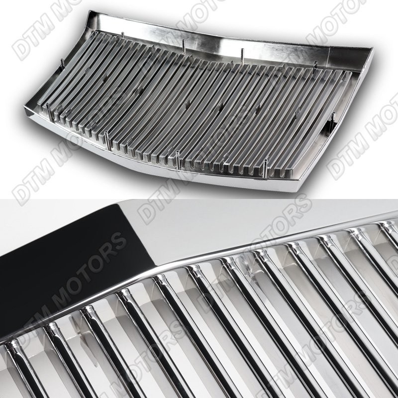 For 2005-2010 Chrysler 300 300C ABS Chrome Vertical Phantom Style Front Grille
