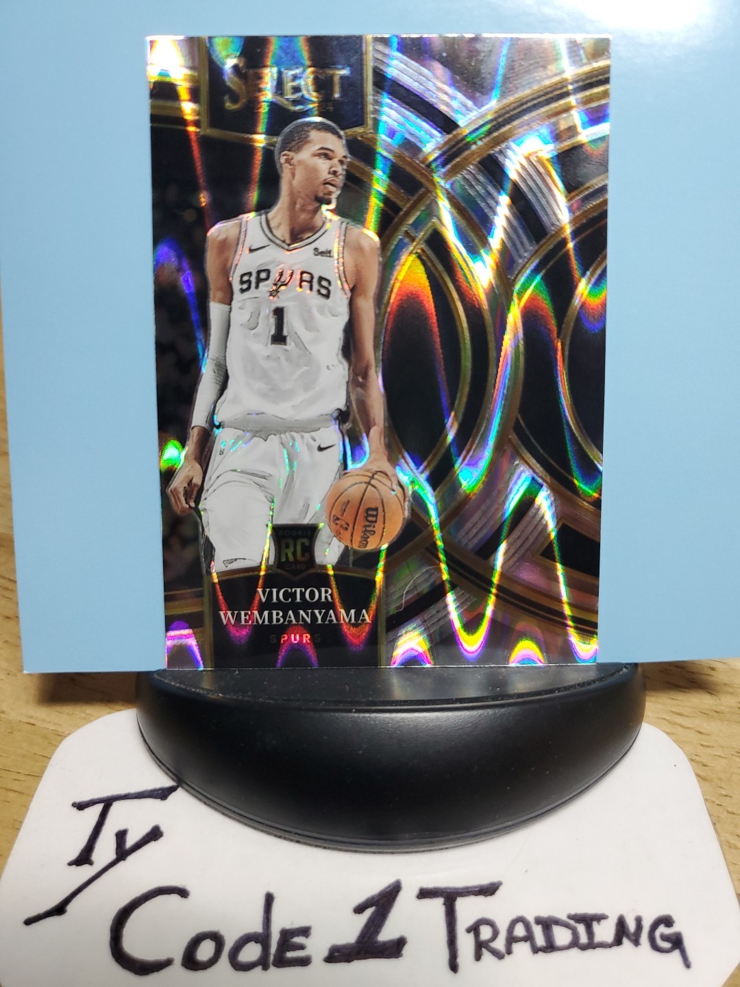 2023 Panini Select Victor Wembanyama RC #121 Tectonic Prizm Premier Level Spurs