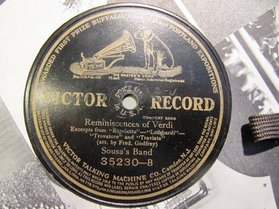 1912 John Philip SOUSA's BAND REMINISCENCES of VERDI Dream of Wagner VIC 35230