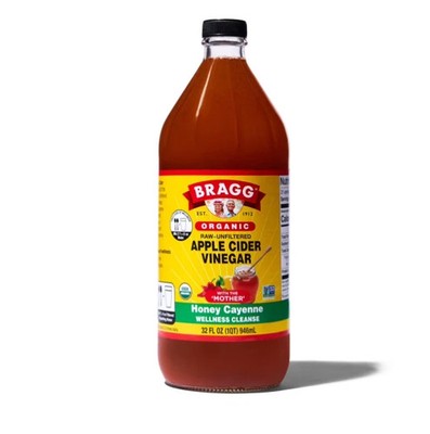 Bragg Organic Apple Cider Vinegar Honey Cayenne Wellness Cleanse with the Mother