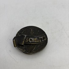 Vintage Schlitz Beer Belt Buckle Malt Liquor Globe Bergamot Brass Works