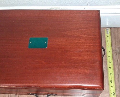 Reed & Barton Provincial Mahogany Wood Silverware Chest Flatware Storage READ - Afbeelding 13 van 14