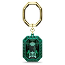 Swarovski Lucent Key Ring, Octagon Cut, Green, Mixed Metal Finish 5666643