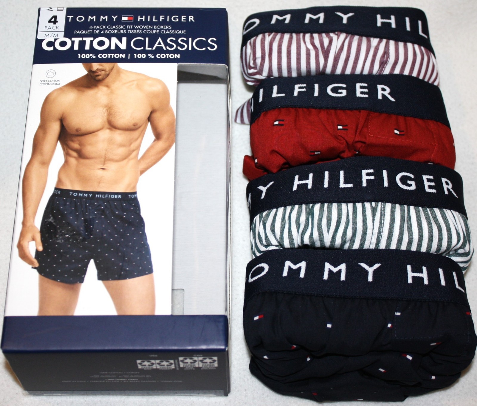 4 Tommy Hilfiger Woven Boxers Cotton  Men's M L  XL Underwear Classic Fit $49.50 thumbnail 13