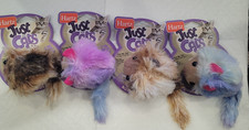 4 PK Hartz Just For Cats Running Rodent Cat Toy, Catnip Filled, Assorted