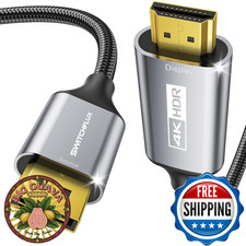 SWITCHFLUX Active DisplayPort to HDMI Cable 3Ft 4K 60Hz,1440P/2K 120Hz Uni-Dir