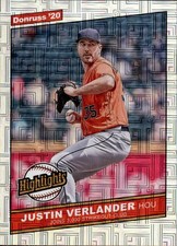 2020 Donruss Highlights Vector #1 Justin Verlander Card