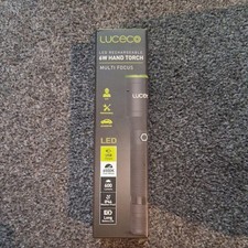 Luceco 6w Led Rexharchable Hand Torch Super Bright Rechargeable
