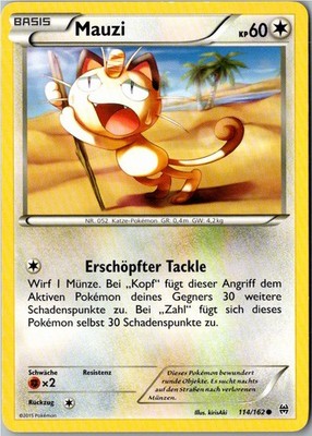 Pokemon Mauzi 114/162 TURBOstart Deutsch