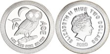 Niue 2 Dollar 1oz Silber 2020 Eule von Athen Stempelglanz  138981