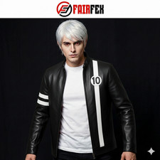 Ben 10 Black Leather Jacket Limited Edition Biker Racing Gear Cosplay Outfit 10