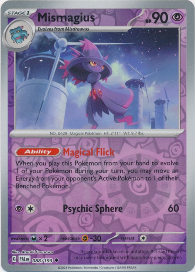 Mismagius - 088/193 - Uncommon - Reverse Holo - Near Mint