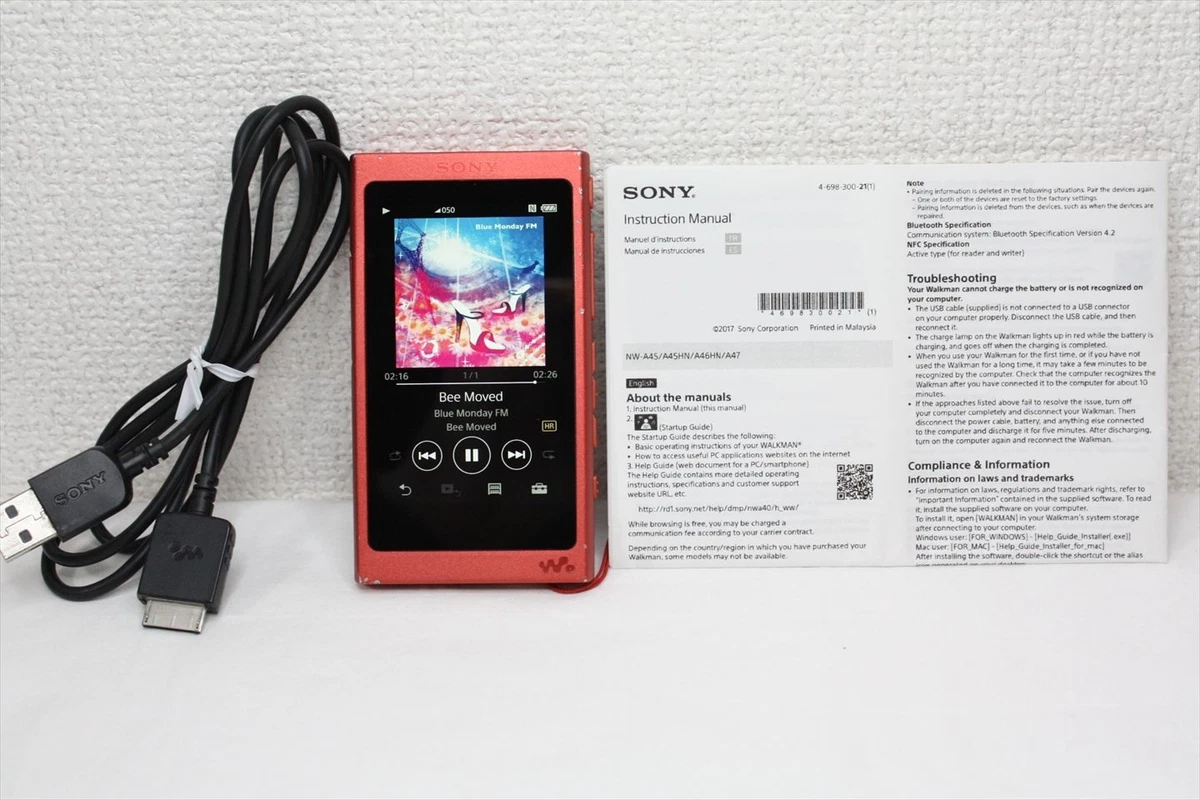 Sony Walkman A Series 红色mp3 播放器| eBay