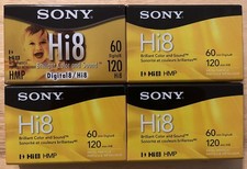 Lot of 4 Sony Digital8/Hi8 P6120HMPR Video Tapes New  Sealed