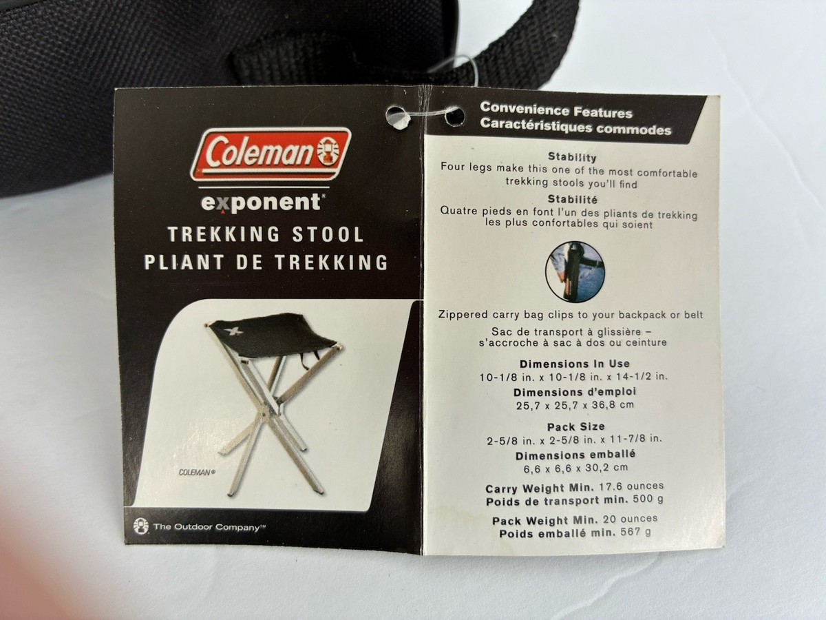 Coleman Exponent Compact Trekking Stool Black BRAND NEW WITH TAGS 