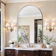 Arched Mirror 26"x38", Bathroom Mirror, Wall Mounted Vanity Mirror with Arch ...