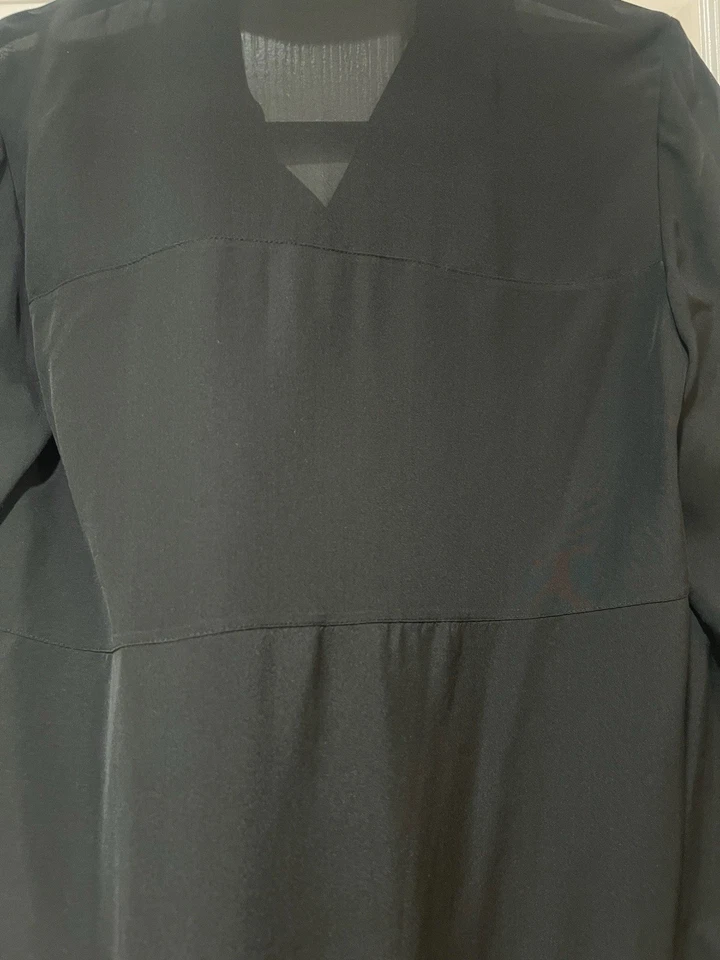 Blusa T Alexander Wang para mujer de seda manga larga con botones negra talla S Foto 4 de 4