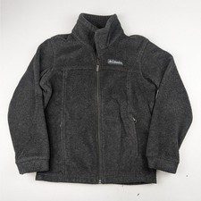 Columbia Charcoal Gray Fleece Jacket Small 8 youth