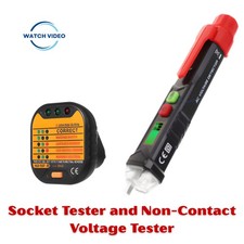 UK  Electric Tester Polarity | Neutral Live Earth & Non-Contact Voltage Pen Kit