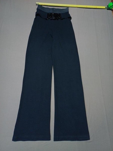 Women Rebecca Collection Trousers Black Cotton 36