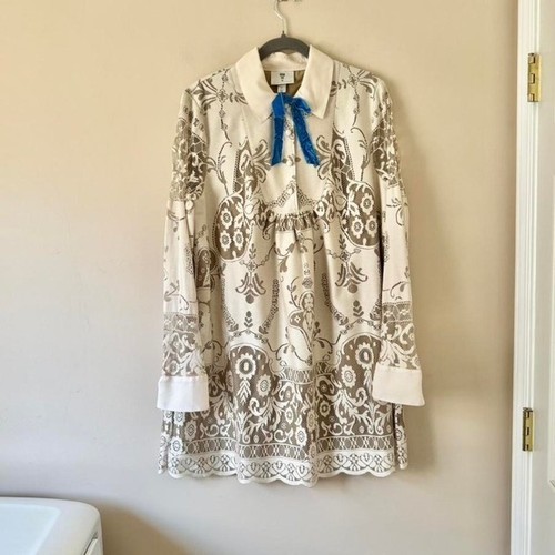 Y2K Anna Sui x Target lace baby doll dress vintage mini tan cream