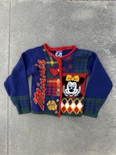 Vintage 80s/90s Disney Minnie Mouse Mickey s For Kids Cardigan Sweater