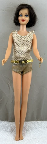VINTAGE 1960's MATTEL BARBIE BRUNETTE TNT BENDABLE LEG CASEY DOLL W SWIMSUIT