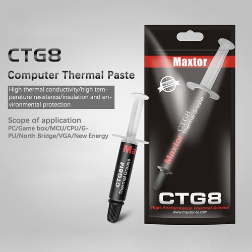 12.8W/mk Maxtor CTG8 mini Thermal Paste for GPU Computer Radiator CPU Processor - Photo 2/11