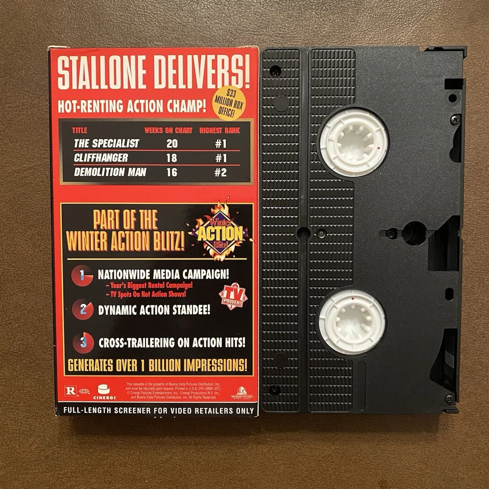 Judge Dredd VHS 1995 Screener Promo Tape Sylvester Stallone Foto 2 de 4