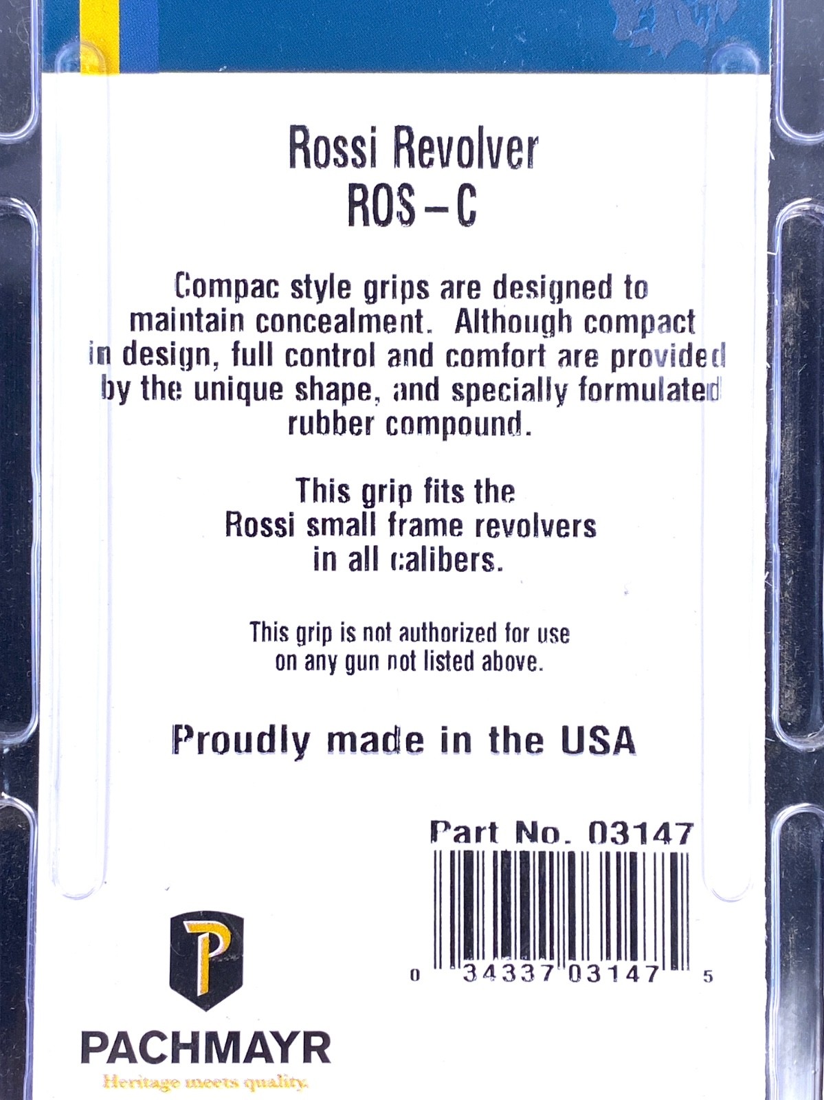 Pachmayr Rossi Small Frame Revolver Compac Grip  - 03147